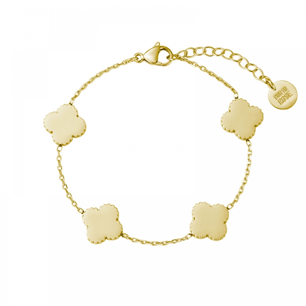 Clover Plain Bracelet Gold BRACELETS ALL JEWELRY — free download