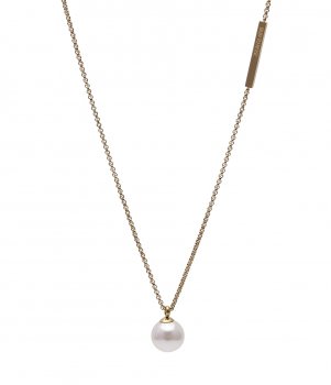 Pearl Long Necklace Gold