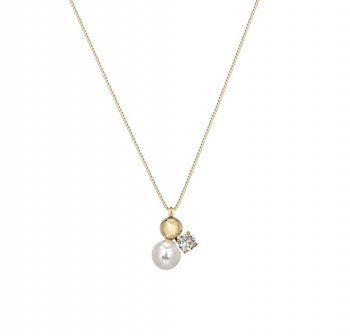 Ice Pearl Long Necklace Gold