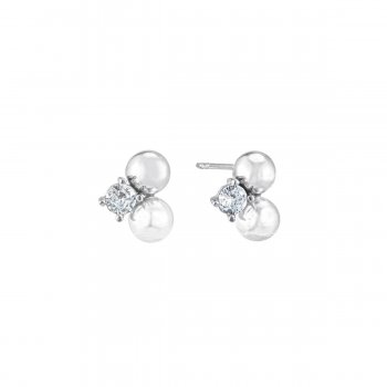 Ice Pearl Mix Small Earring Silver