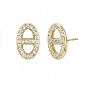 Nikki Crystal Earring Clear/Gold
