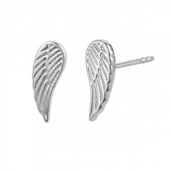 Wing Stud Earring Silver
