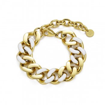 Riviera Reversible Bracelet White/Gold