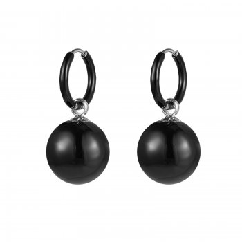 Brea Hoop Black/Silver