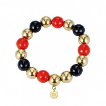 Brea Enamel Bracelet Red/Gold