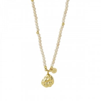 Karma Long Necklace Ivory/Gold