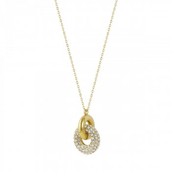 Lola Crystal Necklace Clear/Gold