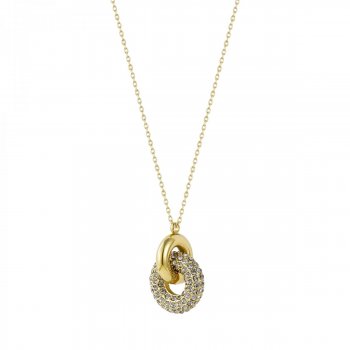 Lola Crystal Necklace Bl. Diamond/Gold