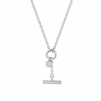 Alexa T-Bar Necklace Silver