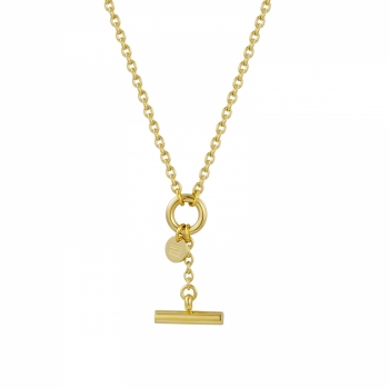 Alexa T-Bar Necklace Gold
