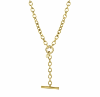Alexa T-Bar Long Necklace Gold