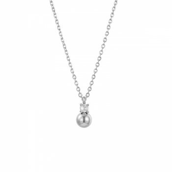 Stella Bead Necklace Silver