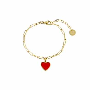 Noble Heart Bracelet Red/Gold