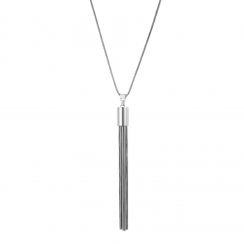 Taylor Tassel Necklace Silver