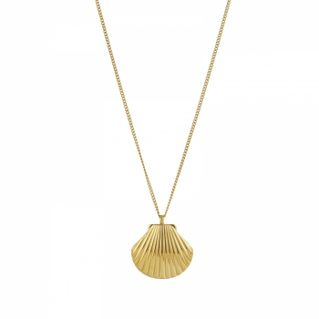 Marbella Shell Long Necklace Gold