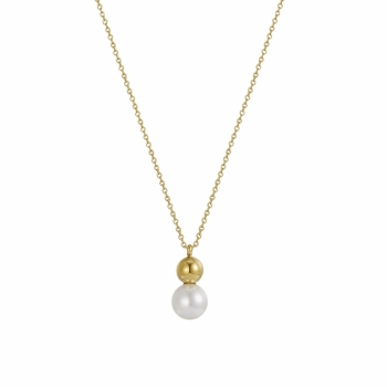 Maya Pearl Necklace Gold