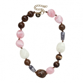 Molto Resin Necklace Pink