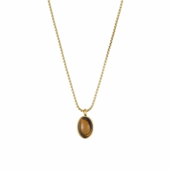 Retro Necklace Brown/Gold