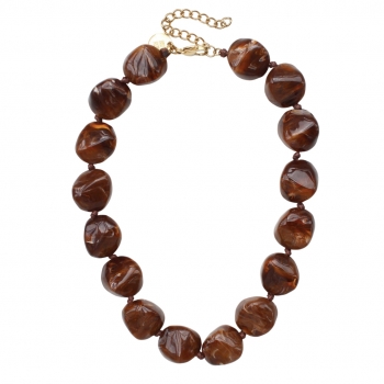 Vibe Resin Necklace Brown