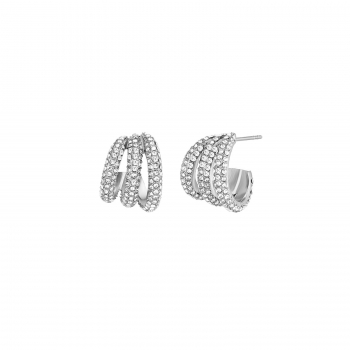 Iris Trio Earring Clear/Silver