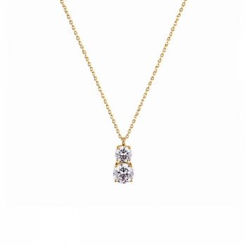 Crystal Necklace Gold