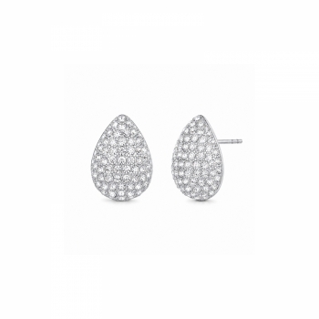 Drop Crystal Earring Silver