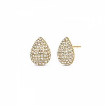 Drop Crystal Earring Gold 