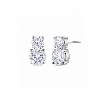 Crystal Earring Silver
