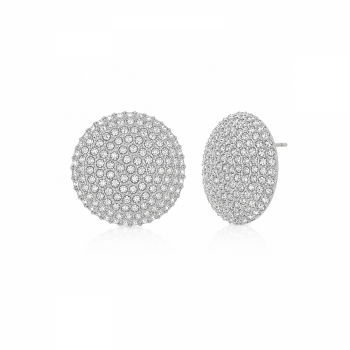 Rondo Crystal Earring Silver