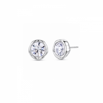 Bash Earring Clear/Silver