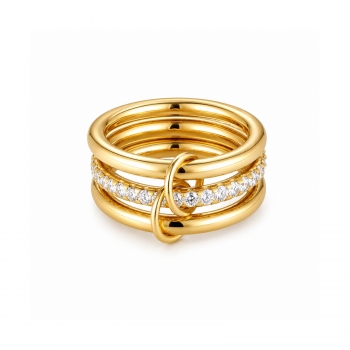 Link Trio Ring Gold