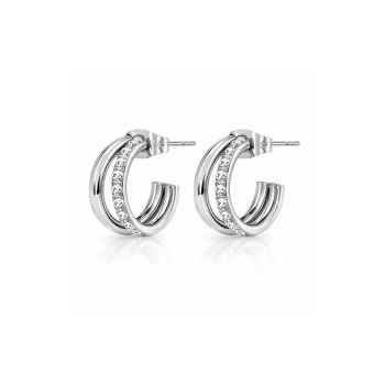 Crown Duo Hoop Silver