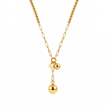 Brea Bead Necklace Gold