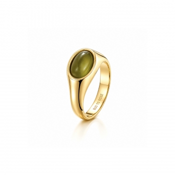 Retro Ring Green/Gold