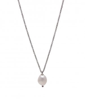 Pearl Short Necklace Steel