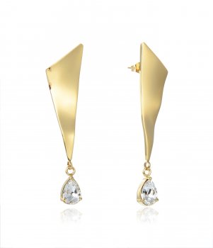 Libby Crystal Earring Gold