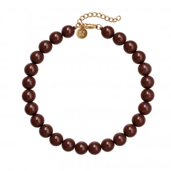 Venice Resin Necklace Brown