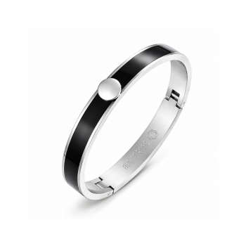 Capri Enamel Bracelet Black/Silver