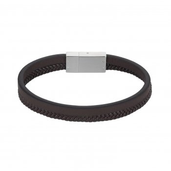 Alvin Brown Two Row Leather Bracelet