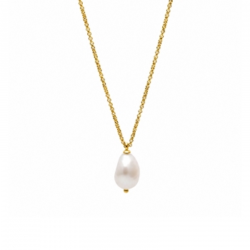 Pearl Short Necklace Gold