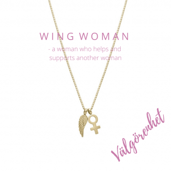 Wing Woman Necklace Gold