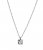 Cube Short Necklace Clear/Steel