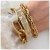 Rose Enamel Bracelet Sand/Gold