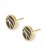 Rose Enamel Earring Black/Gold