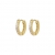 Crown Huggie Clear/Gold