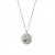 Ridge Crystal Necklace Silver