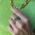Lola Crystal Ring Lt.Green/Gold