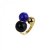 Brea Enamel Large Ring Blue/Gold
