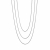Monroe 3-row Necklace Silver