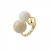 Brea Enamel Large Ring Ivory/White/Gold